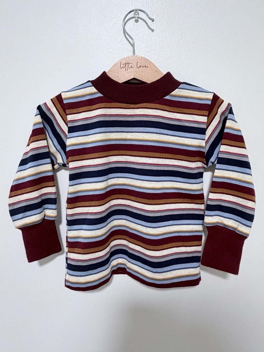 Health-tex Striped Sweater Size 3T Multicolor Mock Neck Vintage